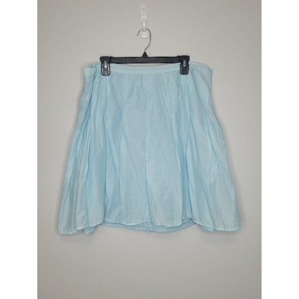 J JIll light blue cotton silk mini pastel cute classic dainty skirt size 18